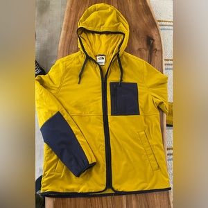 North face mustard yellow zip up